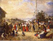 unknow artist Midsommardans in Wheel oil painting reproduction